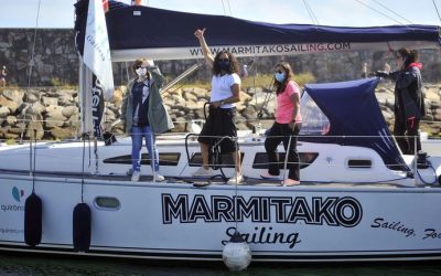 A Coruña recibe a la primera tripulación femenina de Navega el Camino